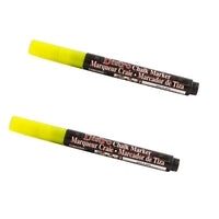 JAM Paper Marqueurs de craie effaçables à pointe fine, Jaune fluo, 2/paquet (526482NYa)-Couleur :  Couleur :  Jaune fluo