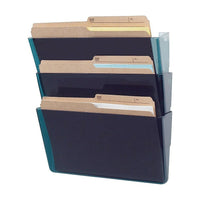 TRU RED Wall Files - Letter Size - Smoke - 3 Pack-Wall file keeps files readily accessible without taking up valuable desk space