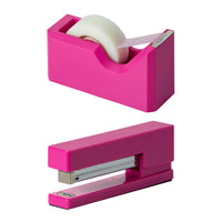 JAM Paper Office & Desk Sets, Stapler Tape Dispenser, Fuchsia (3378PI)-Colour: Fuchsia Pink