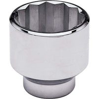 Gray Tools 55mm X 1" Drive, 12 Point Regular Length, Chrome Finish Socket-Size: 55mm