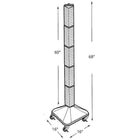 Azar Displays 60" x 4" x 4" Standard Interlocking Pegboard Display Tower, Blue (700226-BLU)-Dimensions: 60"H x 4"W x 4"D Unit, 16"H x 8"W x 8"D Base, 68"H assembled
