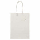 JAM Paper - Sacs cadeaux avec poignées en corde - Moyen - 8 x 10 x 4 - Blanc mat - Vrac 100 sacs/paquet-Taille : Moyen (8 x 10 x 4 pouces)