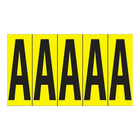 Accuform Signs Identify Locations, Supplies & Tools, Individual Letter & Number Markers, A, 3-7/8", 10 Pack-Character A