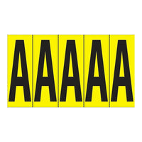 Accuform Signs Identify Locations, Supplies & Tools, Individual Letter & Number Markers, A, 3-7/8", 10 Pack-Character A