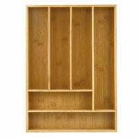 Heim Concept Organic Bamboo 6-Slot Utensils Organizer-Tray