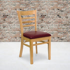 Flash Furniture HERCULES Premium Curved Triple Braced & Double Hinged Burgundy Fabric Metal Folding Chair - 2 Pack-Solid European Beech Hardwood Construction
