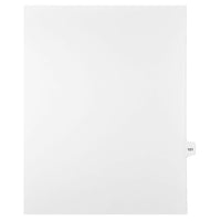 Mark Maker Legal Exhibit Index Tab White Single Tabs, 1/15th Cut, Letter Size, No Holes, Number 101, 25 Pack-White Single Tabs, 1/15th Cut