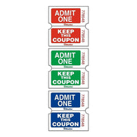Blueline - Billets d'admission « Admit One » avec talon, couleurs variées, anglais, roul./2000-Les billets avec talons sont la meilleure solution de contrôle des foules lors d'événements spéciaux