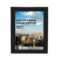 Nexxt Uptown Aluminum Poster Frame, 18" x 24", Matte Black-Matte black finish