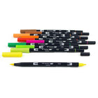 Tombow Dual Brush Pens - Citrus Palette - 10 Pack-"Citrus" Colour 10 pcs assortment set in plastic case.