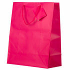 Jam Paper Gift Bags with Rope Handles - Large - 10" x 13" x 5" - Hot Pink Matte - 3 Pack-Our giftbags are made from thick 85 lb cardstock that has a smooth matte paper finish and feature a soft rope handle with a blank gift tag