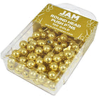 JAM Paper Push Pins, Gold Pushpins with Round Top, 2 Packs of 100, 200 Total (22432213a)-3