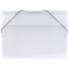 JAM Paper Portfolio with Elastic Closure, Large, 11 x 15 x.5, Clear Poly, 2 Pack (6102 001g)-Clear