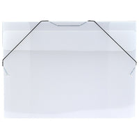 JAM Paper Portfolio with Elastic Closure, Large, 11 x 15 x.5, Clear Poly, 2 Pack (6102 001g)-Clear