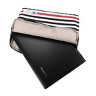 Vangoddy Luxe Series 12" Laptop Sleeve - Striped - Red-Carry your device in this sleeve conveniently and safely, inside your briefcase, purse, or backpack