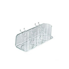 Azar Displays 3 Cup for Peg/Slat Acrylic Tray, 2 Pack (225591)-Made from acrylic