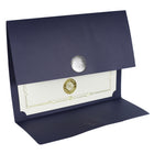 St. James - Porte-certificats/porte-documents - Sceau d'argent avec ruban rouge - bleu marine - paquet de 5-Insertion facile de documents de format lettre (8-1/2 x 11 po) dans les fentes d'angle découpées à la forme