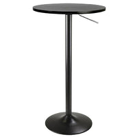 Nicer Furniture 28" Adjustable Height Bar Table -  Black Base-A lightweight and versatile table that can accommodate various settings: bars, bistros, restaurants, and event venues