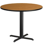 Flash Furniture 42" Round Natural Laminate Table Top with 33" x 33" Table Height Base-Hospitality Table