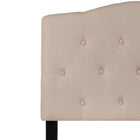 Flash Furniture Cambridge Tufted Upholstered Twin Size Headboard - Beige Fabric-Beige Fabric Upholstery