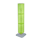 Azar Displays 60" x 8" x 8" Interlocking Pegboard Floor Display, Green (703389-GRE)-Includes sign holder strip and stands on a square base