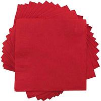 JAM Paper Beverage Napkins - Small - 5" x 5" - Red - 600 Pack (5255620729b)-Red paper cocktail napkins