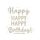 WallPops Happiest Birthday Wall Art Kit, Multicolor-Festive party wall art kit with the quote, "Happy, Happy, Happy Birthday!"
