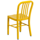 Flash Furniture Yellow Metal Indoor-Outdoor Chair-Yellow Powder Coat Finish