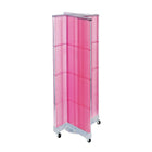 Azar Displays Pegboard Floor Display Pinwheel Spinner, 60" x 16", Pink (700421-PNK)-Made from pegboard
