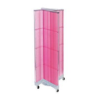 Azar Displays Pegboard Floor Display Pinwheel Spinner, 60" x 16", Pink (700421-PNK)-Made from pegboard