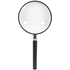 TRU RED Classic Glass Magnifier - 4-1/4" - 2.5x Magnification - Black-4-1/4" round glass lens
