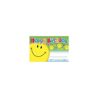 Trend Enterprises Recognition Awards, Happy Birthday (smile), 240 Pack (T-81018)-Size: 5 1/2"(L) x 8 1/2"(W)
