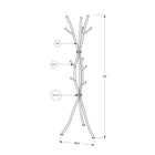 Monarch Specialties 2061 Coat Rack - Hammered Silver Metal-Assembly required:  Instructions & hardware provided (additional tools may be needed)