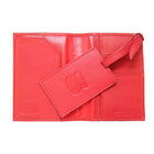 Ashlin Amsterdam RFID Blocking Passport Wallet, Red-RFID shield passport wallet bifold cover.