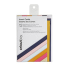 Cricut Joy Insert Cards - 4.25" x 5.5" - Sensei Sampler - 12 Pack-12 cards (4 of each colour) in Twilight, Tulip, Powder Blue. 12 inserts (4 of each colour) in Mustard, Party Pink, Khaki. 12 White envelopes