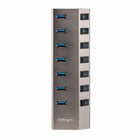 StarTech - Hub USB-C auto-alimenté à 7 ports avec interrupteurs On/Off individuels - Gris sidéral-Fabriqué en aluminium