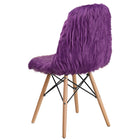 Flash Furniture Faux Fur Shaggy Chair, Purple (4DL15)-Contoured Design