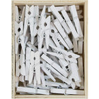 JAM Paper Wood Clothing Pin Clips, Medium, 1 1/8, White, 2 Packs of 50, 100 Total (2230719109a)-3