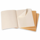Moleskine Cahier Extra - Large Ruled Journals - 7-1/2" x 10" - Kraft - 3 Pack-Ruled format