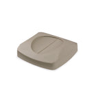 Rubbermaid Untouchable Waste Receptacle Swing Top Lid - Beige-Swing lid