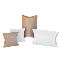 Eddie's Pillow Box - 4" W x 6" L x 1.5" H - White - 100 Box-Giftware Box / Pillow Box