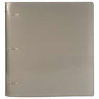 JAM Paper Plastic 3 Ring Binder, 1 1/2", Smoke Grey (762T15SM)-Binders are made from durable flexible plastic, are 3-ringed, and have a unique ridged glass twill finish