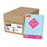 Staples 30% Recycled Pastel Coloured Copy Paper - 8-1/2" x 11" - Blue - 5000 Sheets-8-1/2" x 11"