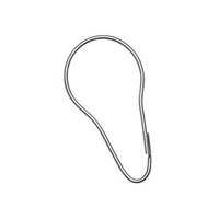 ASI Shower Curtain Hooks, Stainless Steel, 24 Pack-Shower curtain hooks, 2" x 3"