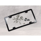 WeatherTech ClearCover License Plate Frame and Cover, Chrome and Black-Fits most standard car/truck license plates