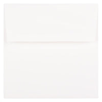 JAM Paper 5.5 x 5.5 Square Envelopes, White Glossy, 50 Pack (2792259I)-White semi gloss square envelope