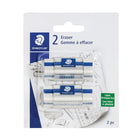Staedtler Triangle Duo-Colour PVC-Free Eraser - 2 Pack-White Eraser, Ergonomic triangular shape