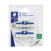 Staedtler Triangle Duo-Colour PVC-Free Eraser - 2 Pack-White Eraser, Ergonomic triangular shape