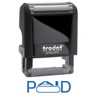Trodat Printy ''PAID, with Window'' Climate Neutral Self-Inking Stamp 4911-High-quality stamp with nontoxic, water-based ink