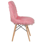 Flash Furniture Shaggy Dog Light Pink Accent Chair-Light Pink Shaggy Upholstery